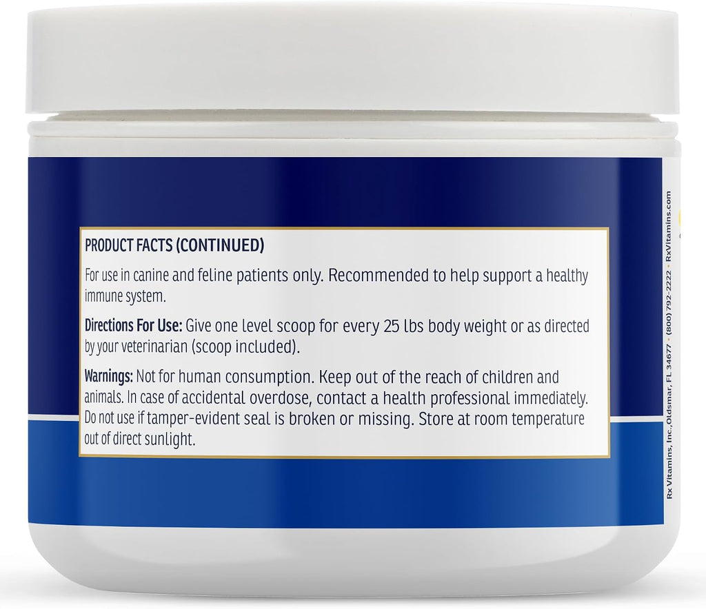 Rx Vitamins Colostrum en Polvo para Perros y Gatos - Calostro Bovino Entero - 100g
