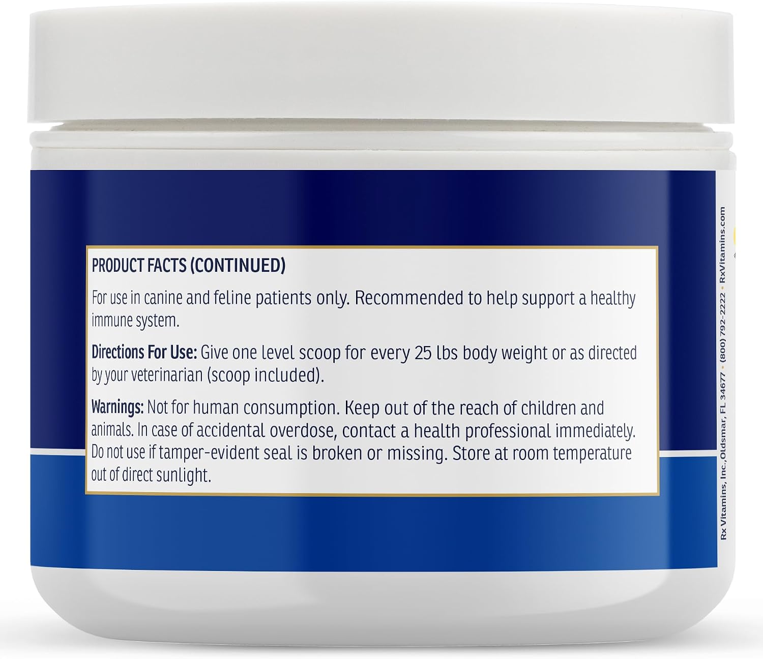 Rx Vitamins Colostrum en Polvo para Perros y Gatos - Calostro Bovino Entero - 100g