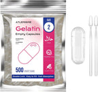 Cápsulas de Gelatina Vacías Tamaño 2 - 1000 uds + 2 Micro Cucharas | ATLEMISME