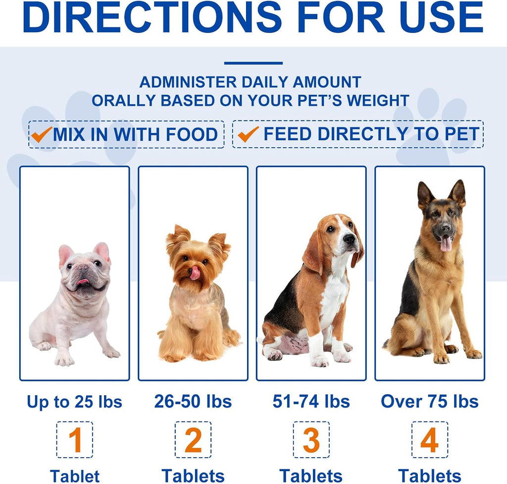 Omega 3 para Perros - 180 Tabletas de Aceite de Pescado con EPA, DHA y Vitamina E