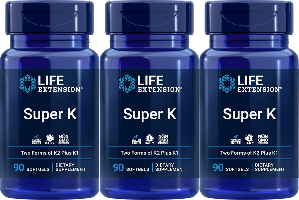 Life Extension Super K, 90 Cápsulas Blandas (Pack de 3)