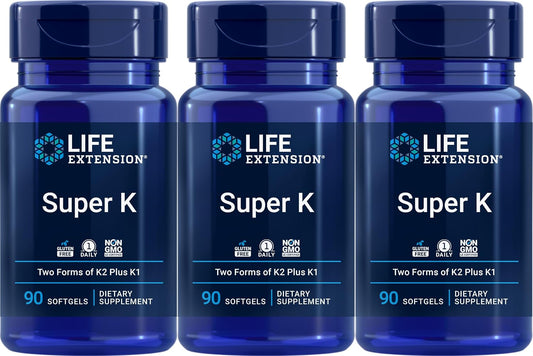 Life Extension Super K, 90 Softgels (Paquete de 3)