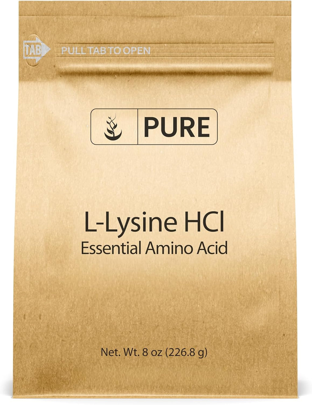 Pure Original Ingredients L-Lisina HCL (227 g) - Polvo de Aminoácido Esencial, No-GMO, Sin Gluten