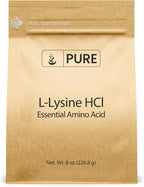 Pure Original Ingredients L-Lisina HCL (227 g) - Polvo de Aminoácido Esencial, No-GMO, Sin Gluten