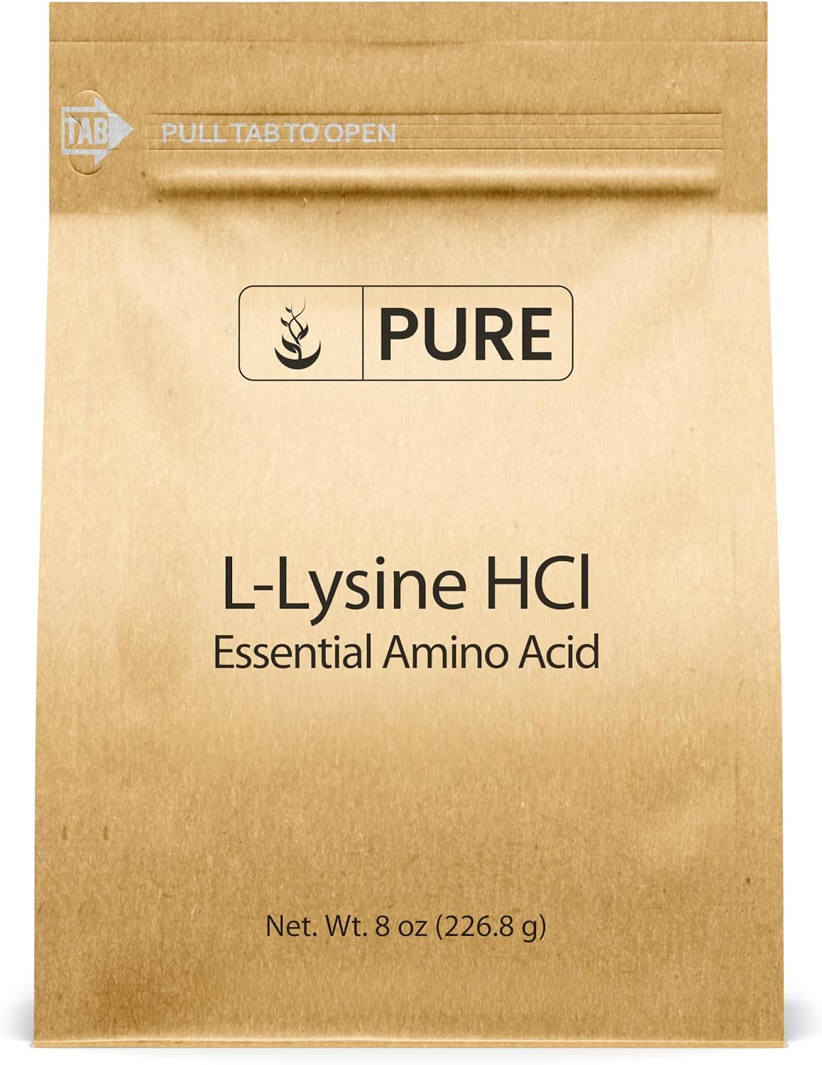 Pure Original Ingredients L-Lisina HCL (227 g) - Polvo de Aminoácido Esencial, No-GMO, Sin Gluten