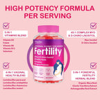 Vitaminas Prenatales con Mio-Inositol y D-Chiro Inositol para Mujeres - 60 Gomitas de Frambuesa
