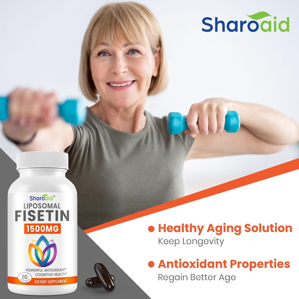 Fisetina 1500mg con Liposomas - 120 Cápsulas Blandas - Sharoaid