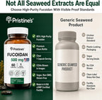 PRISTINE'S Fucoidan 500mg Cápsulas - 60 Días - Extracto de Alga Parda