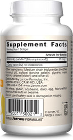 Jarrow Formulas MK-7 90 mcg, 90 Softgels - Vitamina K2 (Menaquinona-7)