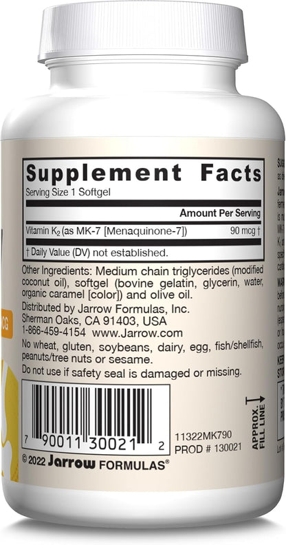 Jarrow Formulas MK-7 90 mcg, 90 Softgels - – Personas mayores: con la edad, la capacidad de absorber y utilizar la – Image 9