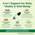 Energy & Mood Supplement – Boost Energy & Reduce Fatigue, Support Relaxation – 150 Capsules – Non-GMO, 3rd Party Tested – Innervis Nutrition