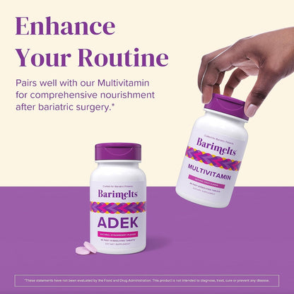Barimelts ADEK - 60 Comprimidos de Disolución Rápida (2 Meses) - Vitaminas Bariátricas para Mujeres con Vitamina A, D, E y – Image 7