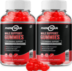 Phenoman for Men Gummies – Phenoman Advanced Formula, Suplemento Extra Fuerte Natural para el Crecimiento Muscular y Apoyo a la Salud General (2 Paquetes – 120 Gominolas)