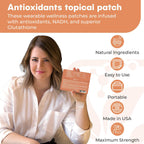 NUTRI-PATCH® Parche Antioxidante Tópico con NADH, Glutatión, Coenzima Q10 y NAC (30 parches)