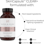 Hush & Hush Suplemento para el Acné – 60 Cápsulas – Fórmula Vegana con Vitamina A, Zinc y Cúrcuma