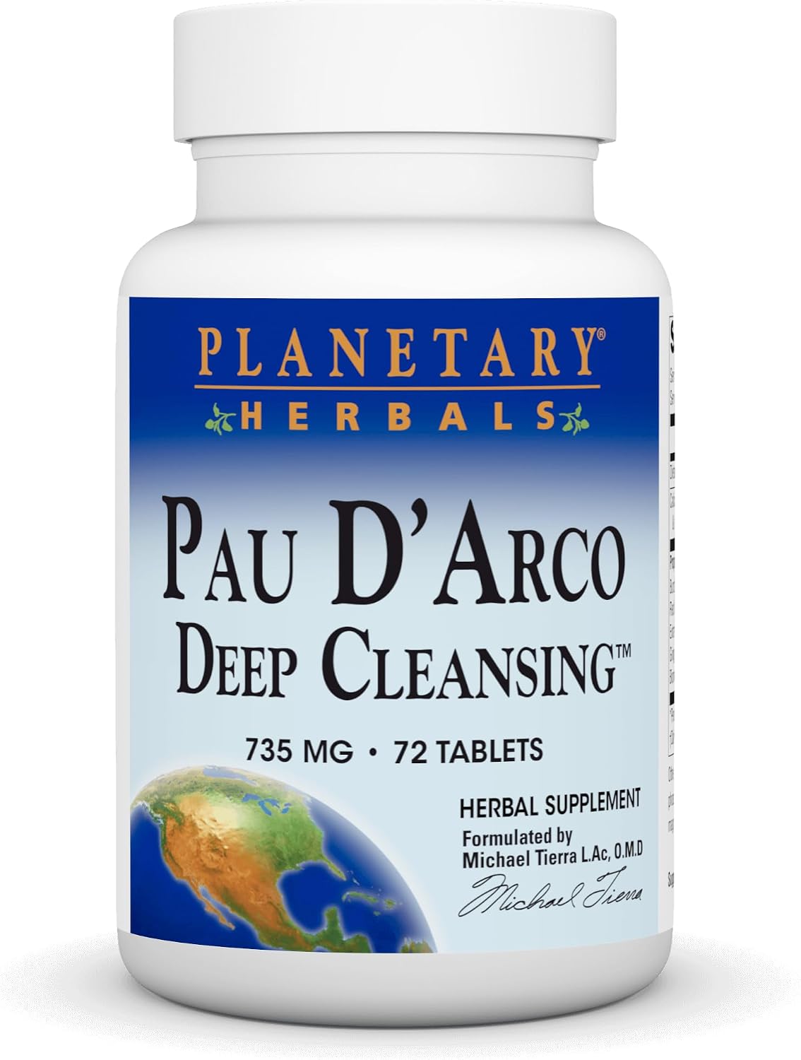 Planetary Herbals - Pau D'Arco 735 mg, 72 Comprimidos