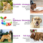 15-in-1 Multivitamínico para Perros con Glucosamina y Probióticos - Masticables Naturales Sabor Pato, 150 Piezas