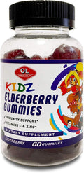 Olympian Labs Gominolas de Saúco para Niños | Con Vitamina C y Zinc | 60 Unidades