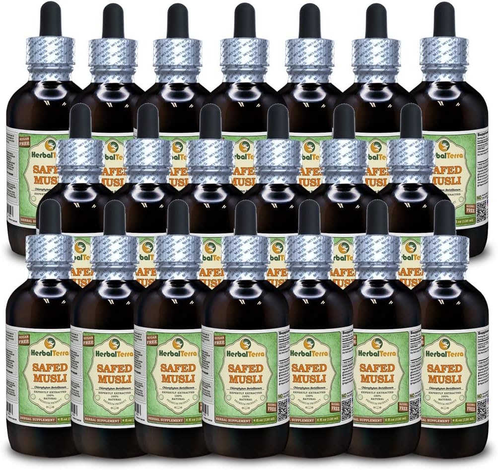 Safed Musli (Chlorophytum Borivillianum) Extracto Líquido de Raíz Seca - 2x2 oz