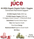 Juce Original Formula - Complemento Orgánico de Superfrutas y Verduras - 23 Frutas y 23 Verduras - 180 Cápsulas - Terra Kai Organics