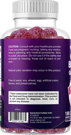 Vitabod Gominolas de Biotina 10,000 mcg – 180 Gominolas Veganas para Cabello, Piel y Uñas – Sin OGM, Sin Gluten, Sabor Frambuesa