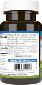 Carlson - Vitamina A 15000 UI Palmitato para Visión, Piel e Inmunidad, 240 Cápsulas Blandas