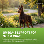 Vetoquinol Triglyceride OMEGA - Aceite de Pescado para Perros y Gatos - 60 Cápsulas
