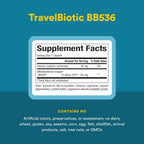 Natural Factors TravelBiotic - Probiótico Bifidobacterium longum 10 mil millones UFC - 60 cápsulas veganas