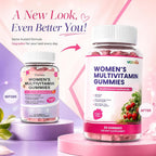 Vccvaa Gominolas Multivitamínicas Sin Azúcar para Mujeres 14+ con Hierro, Inositol, Folato, Vitaminas A C D3 E B12 K2, Mezcla de Hierbas y Minerales – 60 unidades