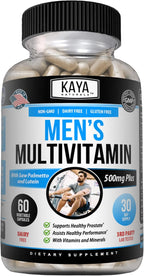 Kaya Naturals Multivitamínico para Hombres - Multivitamínico Prostático - Suplemento Diario de Multiminerales - 60 Cápsulas Veganas