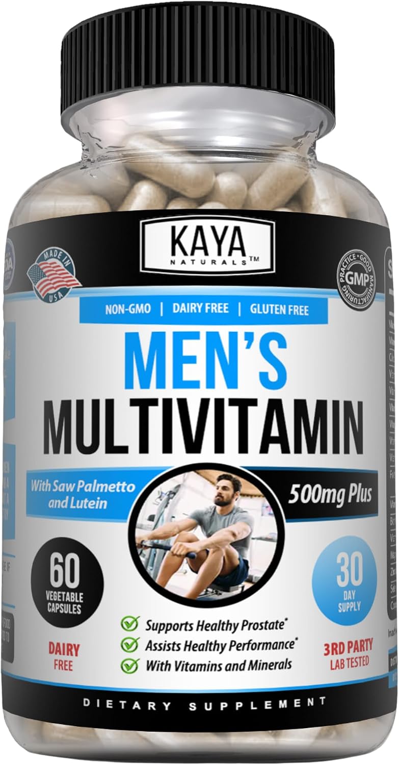 Kaya Naturals Multivitamínico para Hombres - Multivitamínico Prostático - Suplemento Diario de Multiminerales - 60 Cápsulas Veganas