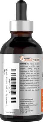 Horbäach Vitamina A Líquida Gotas - 118 ml (4 fl oz) con Aceite MCT Orgánico