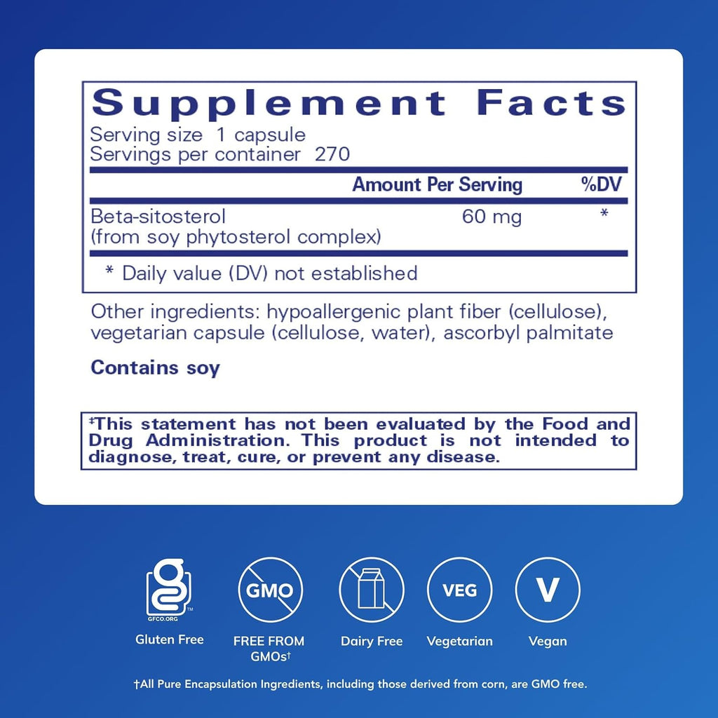 Pure Encapsulations Beta-Sitosterol – 270 Cápsulas
