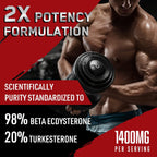 Orisilico Beta Ecdisterona y Turkesterona 1400 mg – 98% Pureza – 60 Cápsulas