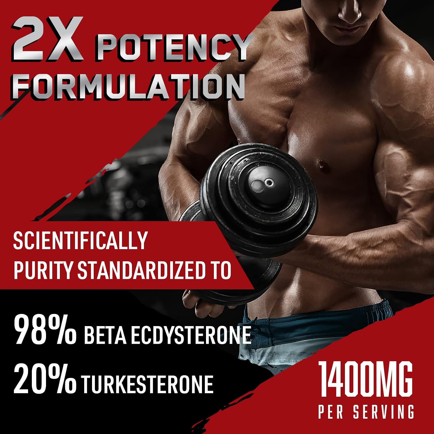 Orisilico Beta Ecdisterona y Turkesterona 1400 mg – 98% Pureza – 60 Cápsulas