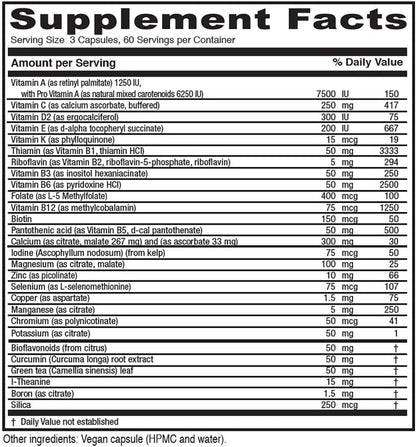 Vitanica - Mid-Life Symmetry Multivitamínico – Calcio : Necesario para el mantenimiento de los huesos y los – Image 2