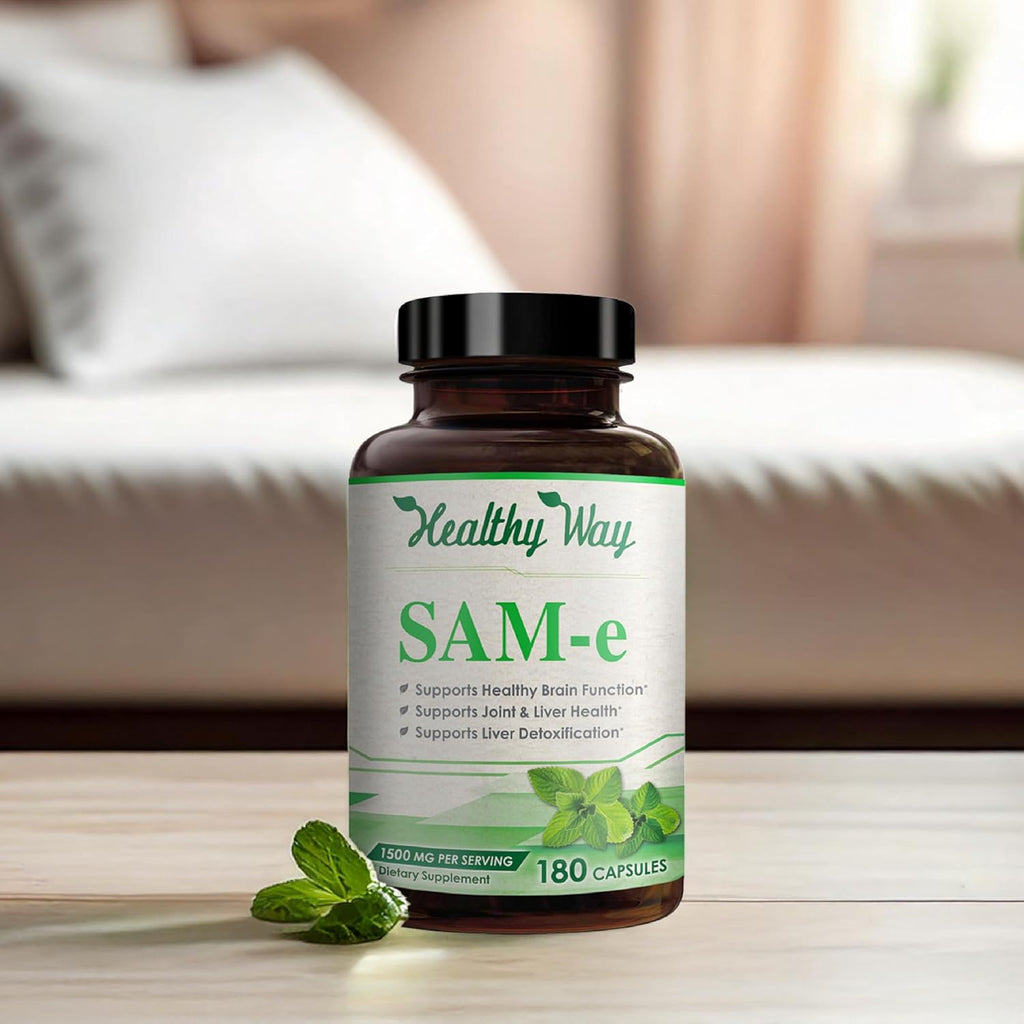 HealthyWayRx 1500mg SAM-e Suplemento de S-Adenosilmetionina - 60 Cápsulas