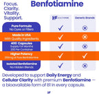 Healthfare Benfotiamina 300mg | 200 Cápsulas | Forma Liposoluble de Vitamina B1 | No-GMO | Sin Gluten (2-Pack)