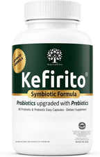 Kefirito Daily Symbiotic Formula – Suplemento Simbiótico Diario con Probióticos y Prebióticos, 60 Cápsulas