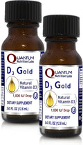 QNL D3 Gold - Gotas Líquidas de Vitamina D - Suplemento para la Salud Ósea, Cardiovascular e Inmunitaria - 0.43 fl oz (2 Envases)