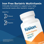 Bariatric Fusion Multivitamínico Bariátrico Sin Hierro – 60 Cápsulas (1 Mes)