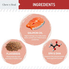 Best Itchy Skin Relief for Dogs - 360 Soft Chew Omega Treats for Skin and Coat - Salmon Oil Blend - 2 Packs of 180, Bacon Flavor