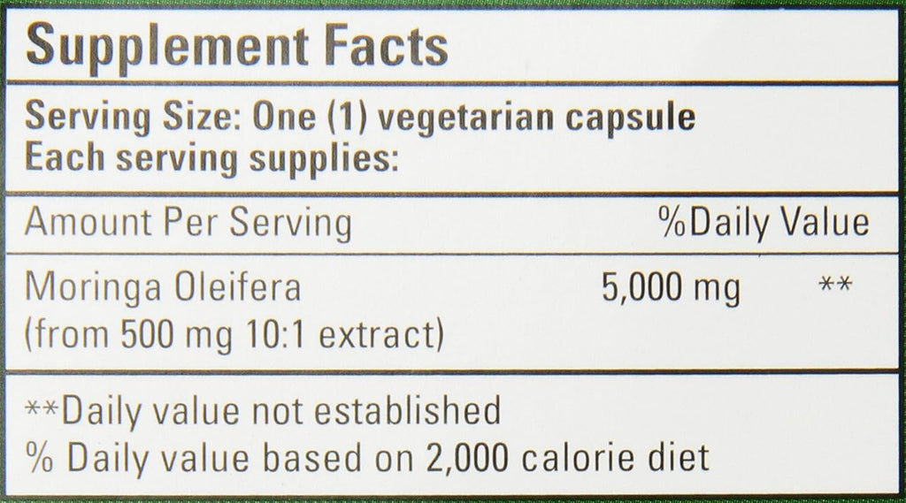 Bio Nutrition Moringa Super Food Vegi-Caps, 90 Cápsulas
