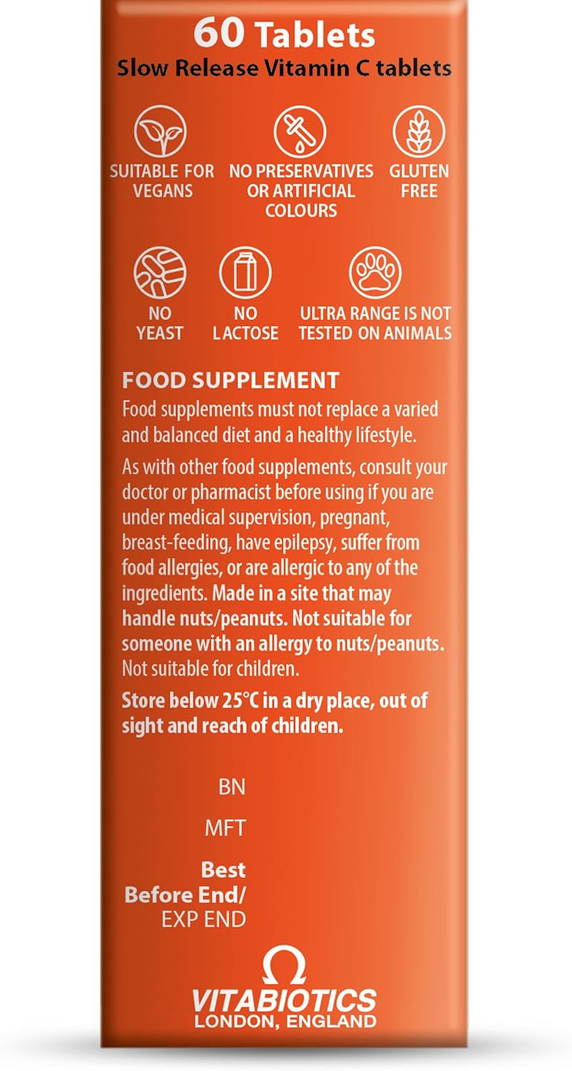 Vitabiotics Ultra Vitamina C – 60 tabletas