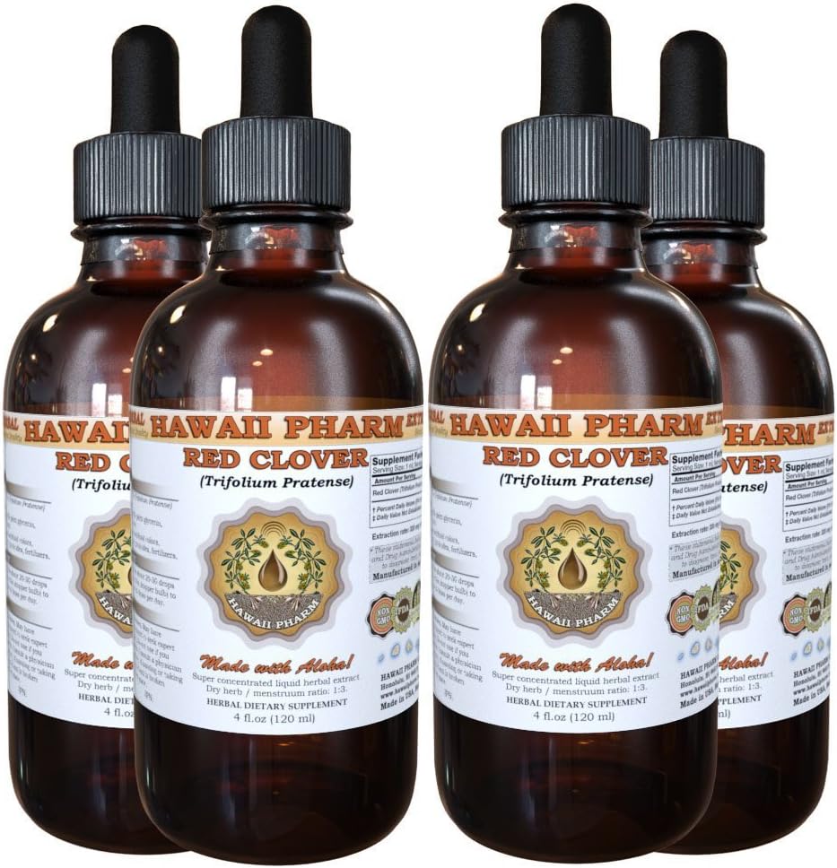 HawaiiPharm Red Clover (Trifolium Pratense) Liquid Extract, 118 ml