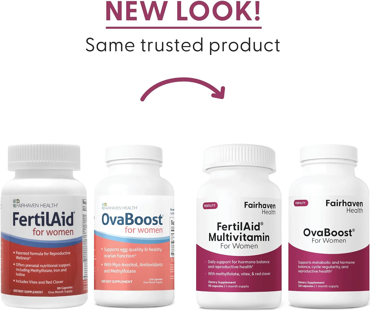 FertilAid para Mujeres y Ovaboost Combo - Suplemento de Fertilidad Femenina