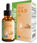 Nature's Nutra Vitamin A&D - Gotas Líquidas Premium de Vitamina A y D para Bebés, Niños y Niñas - 60 ml
