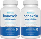 Bonexcin Advanced Bone Support Formula – Calcio, Magnesio, Vitamina D3 y K2 – 90 Cápsulas (Pack de 2)