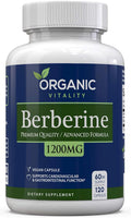 Suplemento Premium de Berberina HCL - 1200 mg por dosis - 120 Cápsulas Veganas - Apoya un Estilo de Vida Saludable