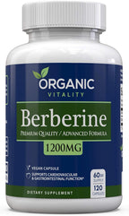 Suplemento Premium de Berberina HCL - 1200 mg por dosis - 120 Cápsulas Veganas - Apoya un Estilo de Vida Saludable